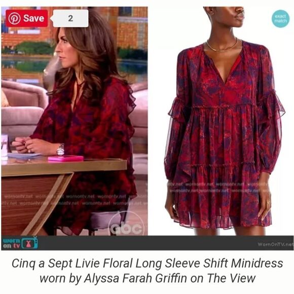 Cinq à Sept Livie Dress Women’s Red Purple Tiered Ruffle Mini Size 0 Cocktail Pa - Picture 2 of 16